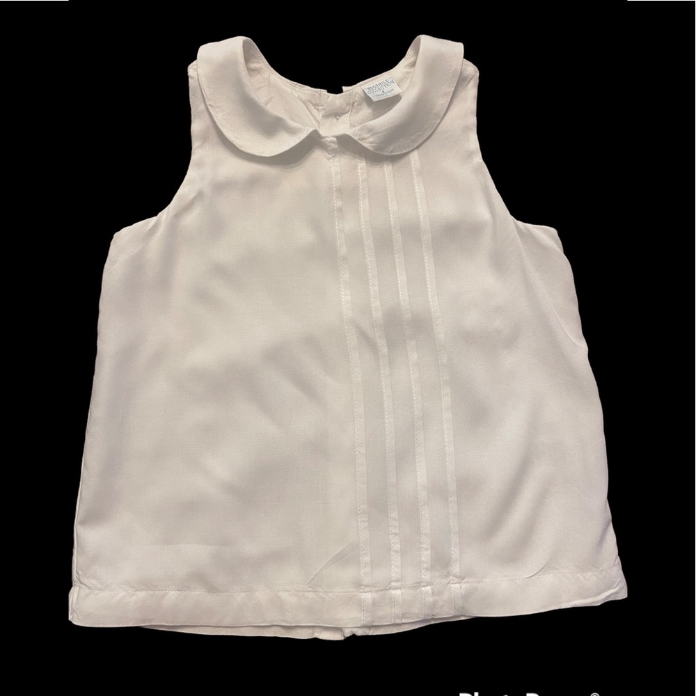 Edgehill Collection girls size 5 Peter Pan collar sleeveless shirt